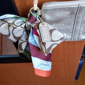 Coach Bags - COACH🥰AUTHENTIC soft leather wristlet w/scarf Coach Bags - COACH🥰AUTHENTIC soft leather wristlet w/scarf